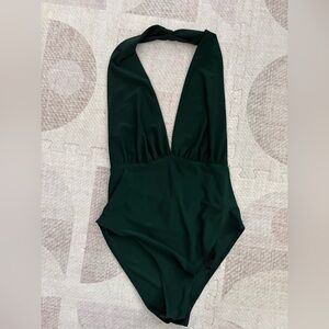 Women’s Dark Green halter top body suit